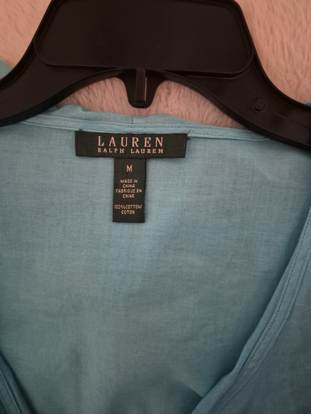 Ralph Lauren Turquoise Sheer Ruffled Wrap Blouse - Picture 7 of 10